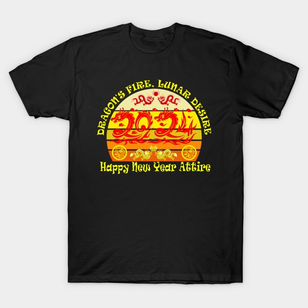 Dragon Dance, Lunar Romance- HAPPY NEW YEAR T-Shirt by TaansCreation 